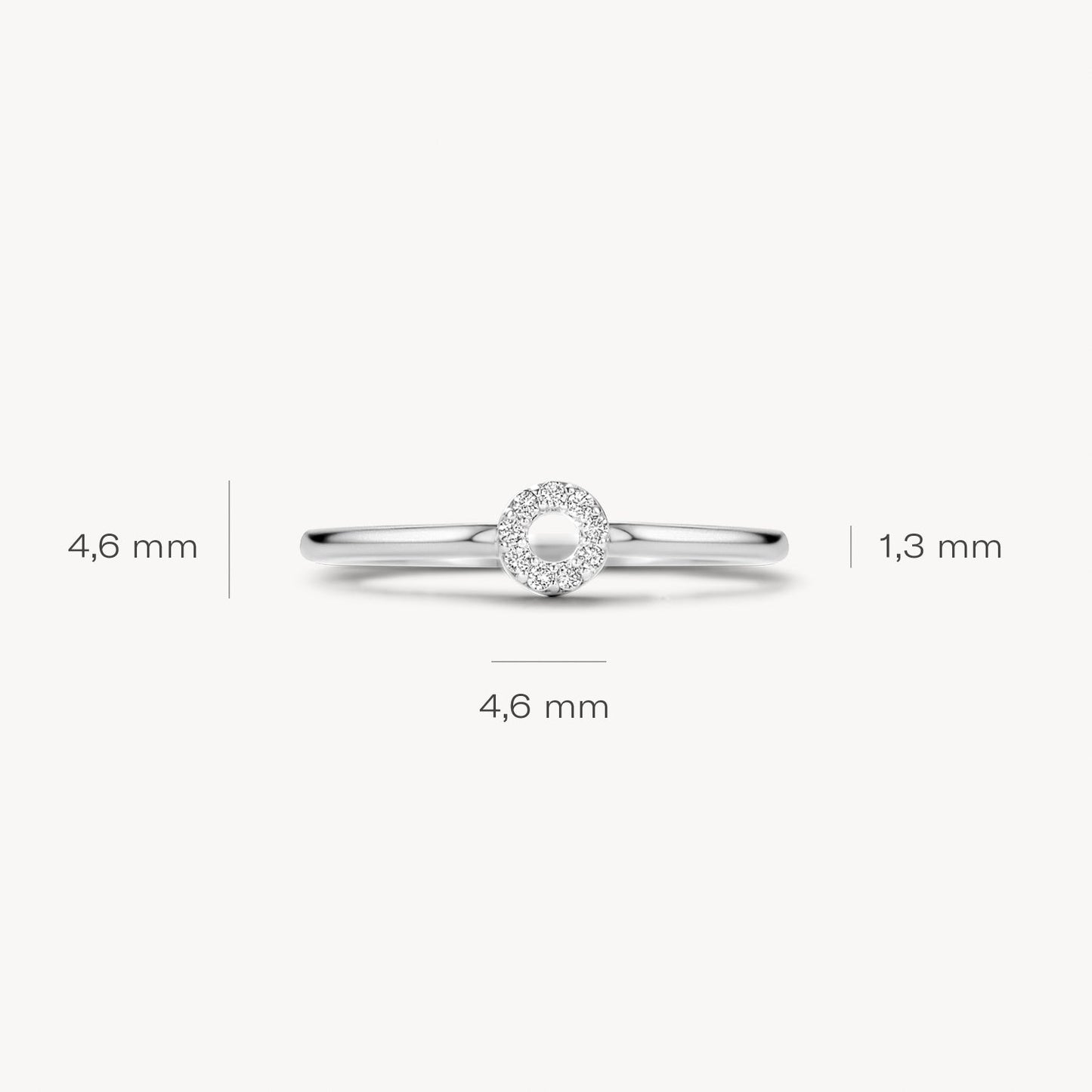 Ring mit Kreis aus Pavé-Zirkonia
