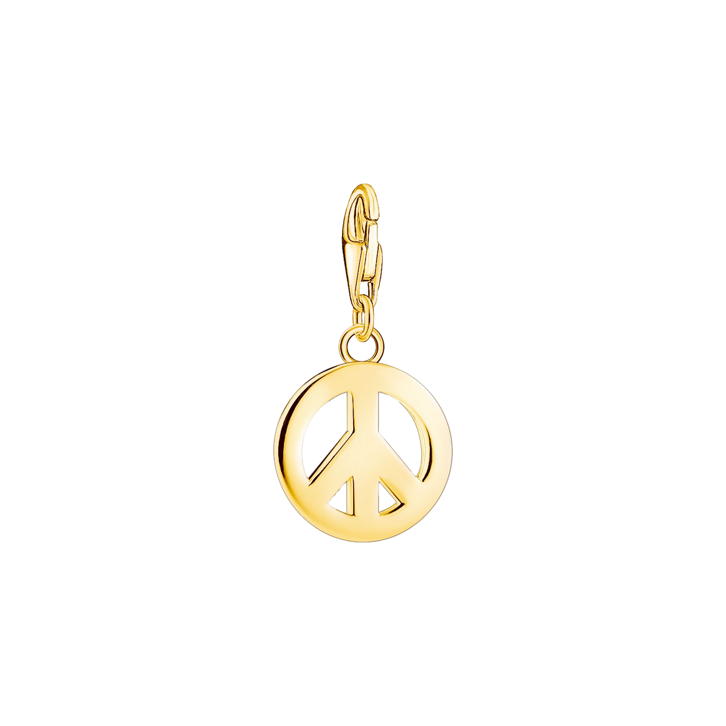 Charm-Anhänger Peace mit bunten Steinen gold
