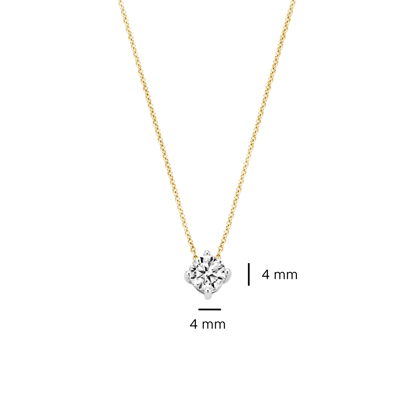 Gelbgold und Weißgold mit Zirkonia