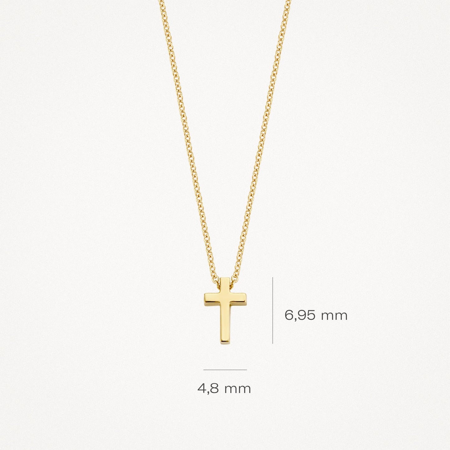 Halskette mit Kreuz aus 585 Gold