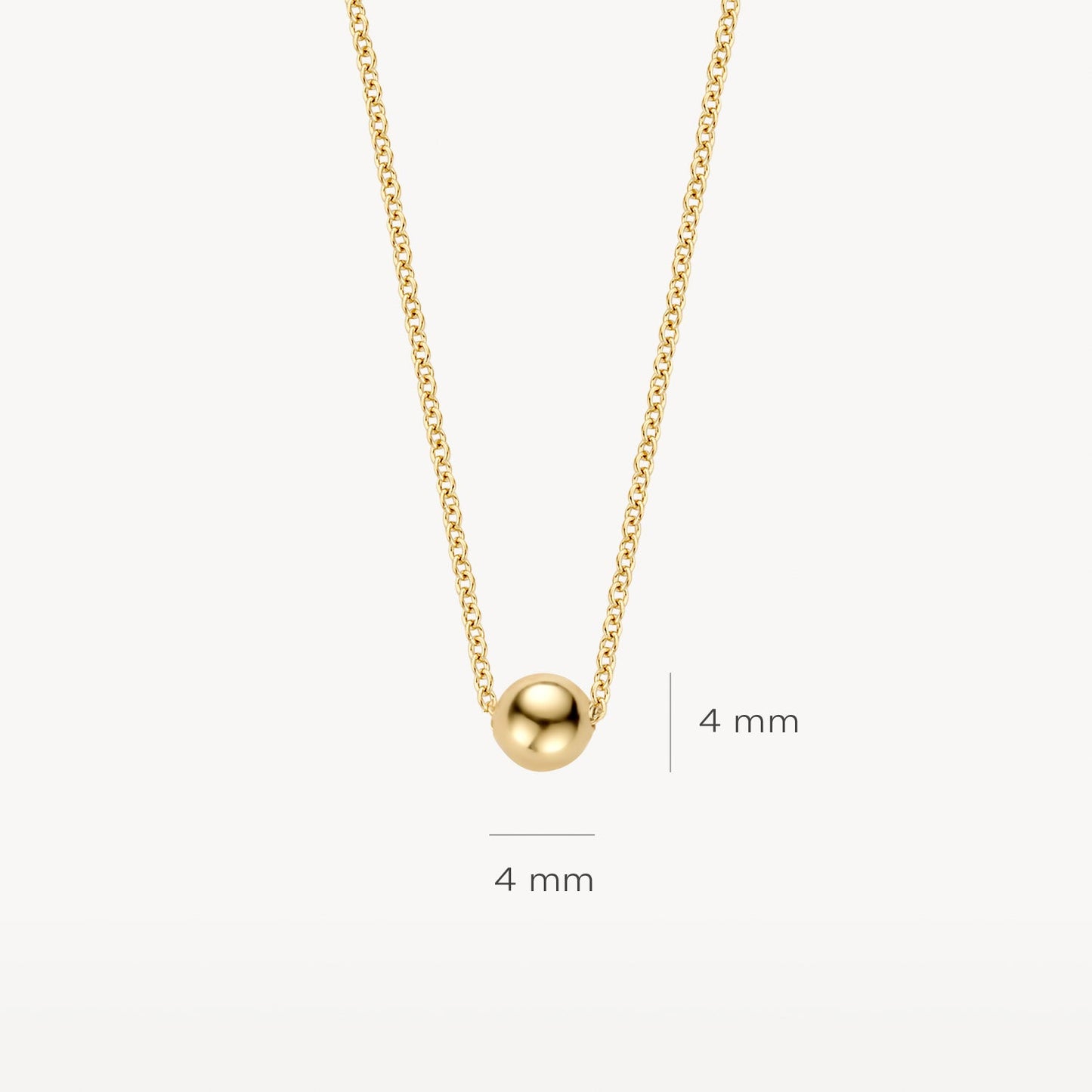 Halskette mit Kugel aus 585 Gold