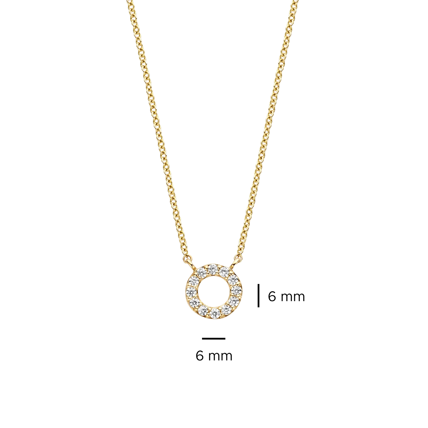 Gelbgold mit Zirkonia - PERDONA