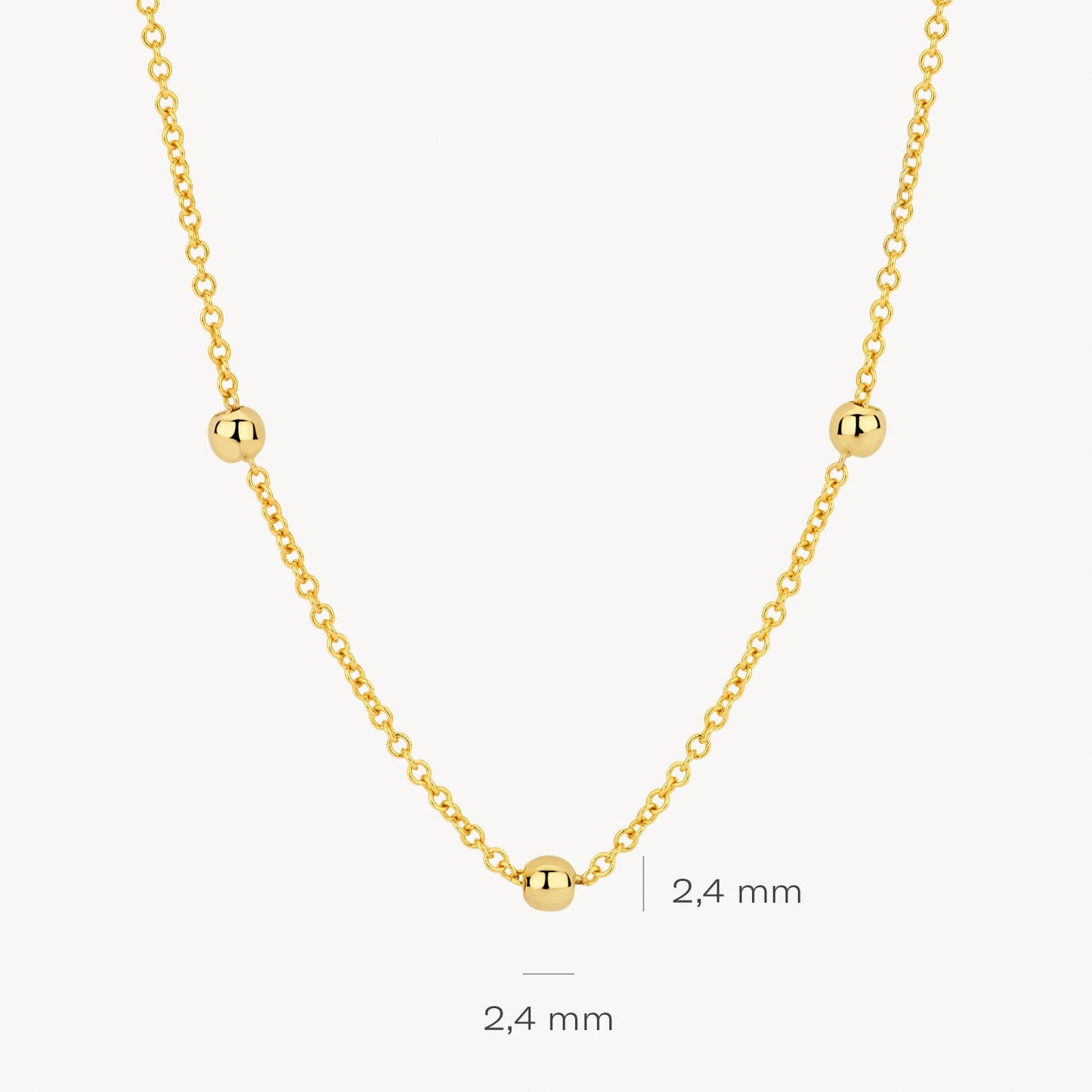 Halskette mit Kugeln aus 585 Gold
