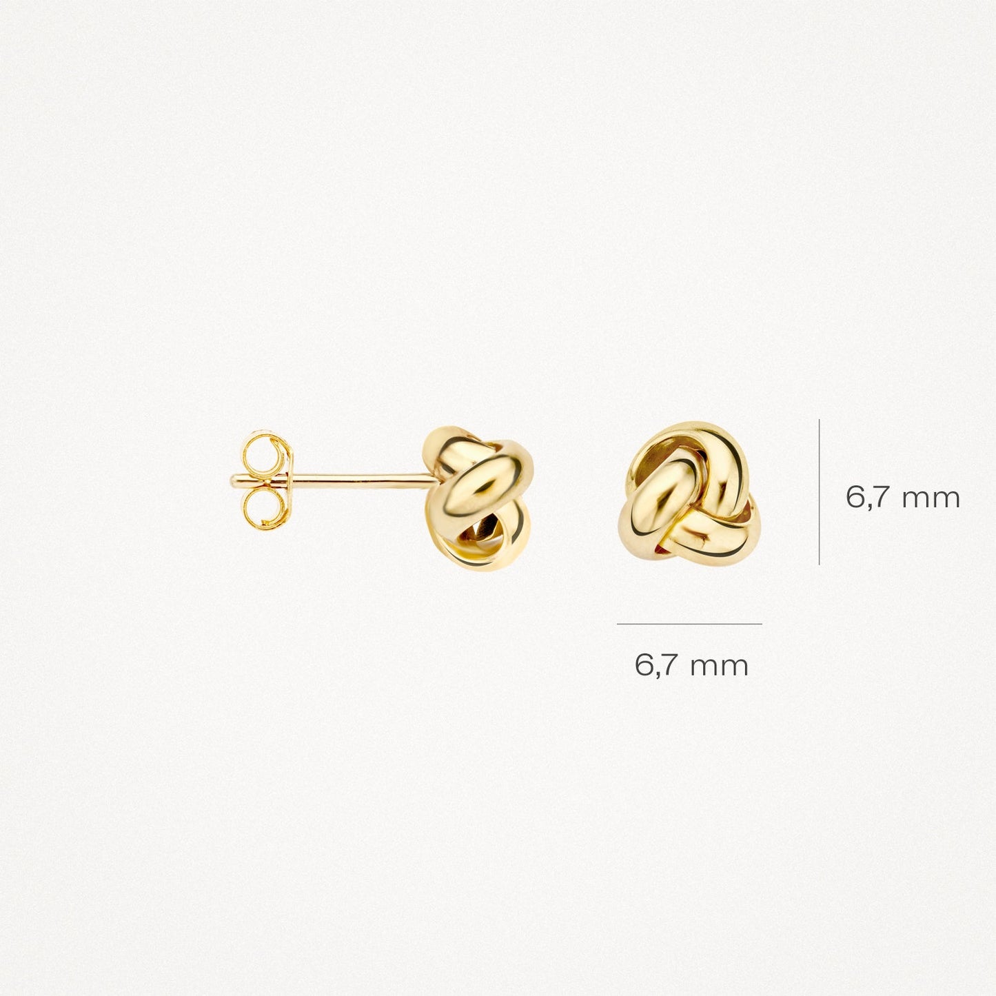 Ohrstecker 6,7mm aus 585 Gold - PERDONA