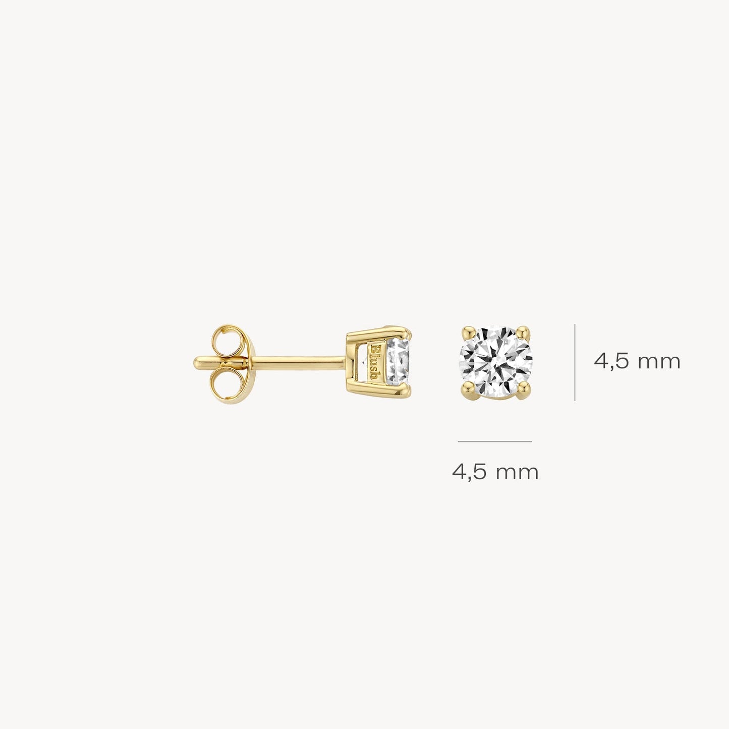 Ohrstecker Zirkonia 585 Gold - PERDONA