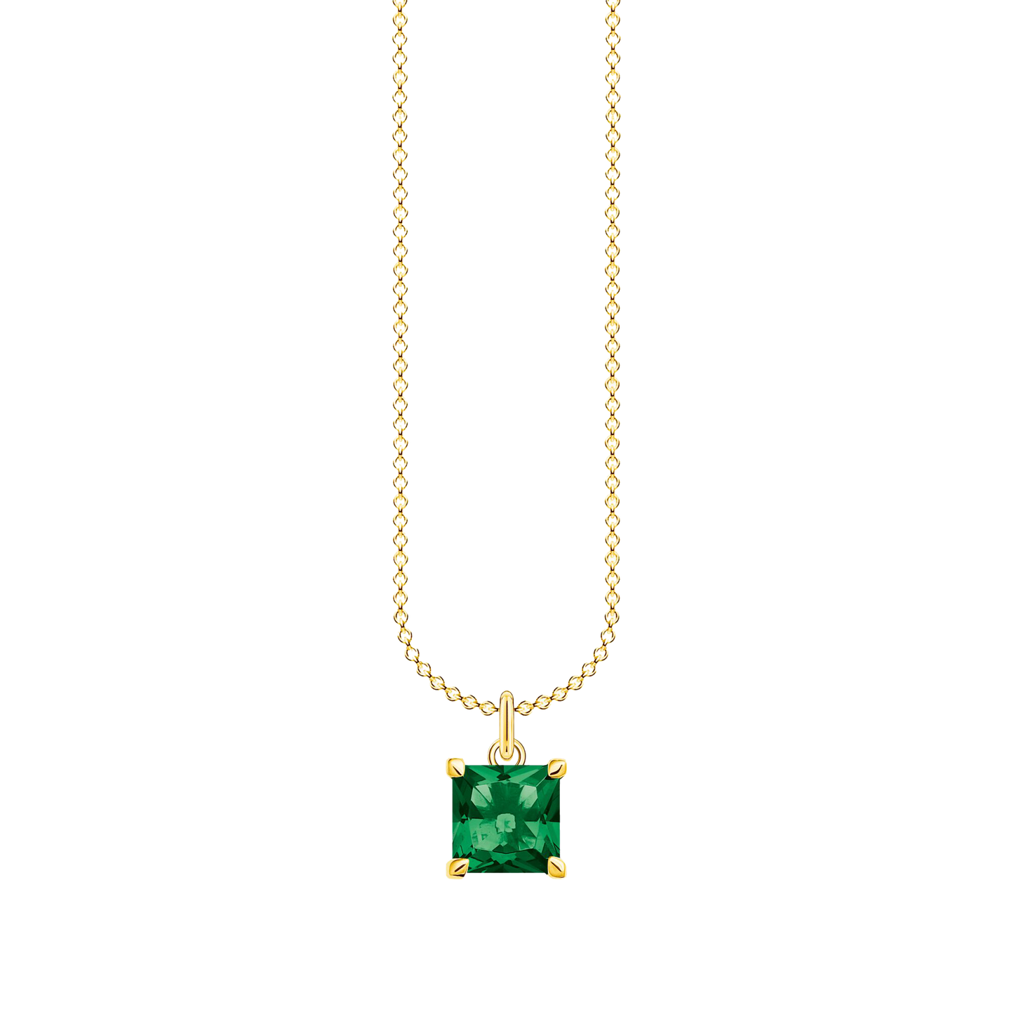 Kette mit grünem Stein gold