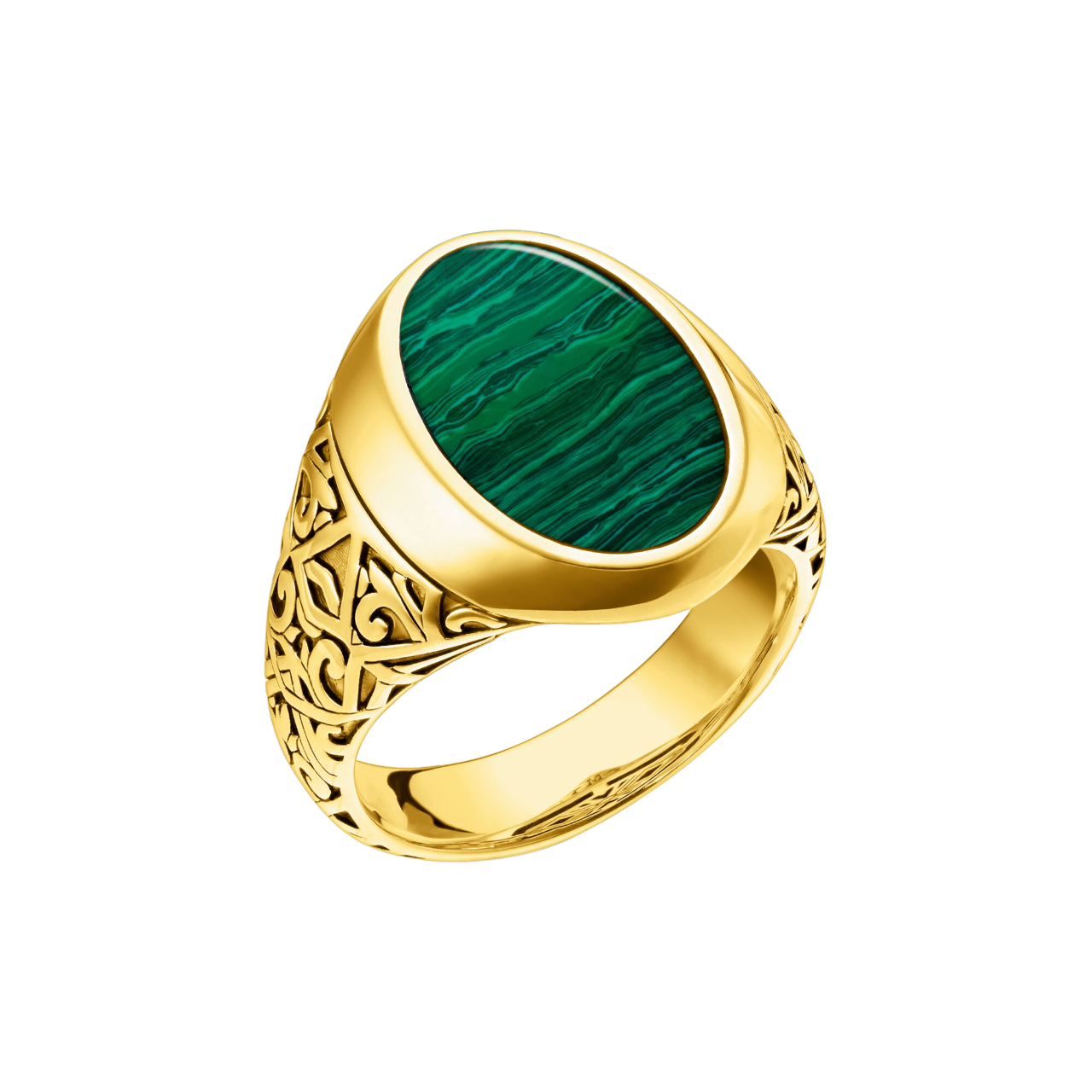 Ring grün-gold