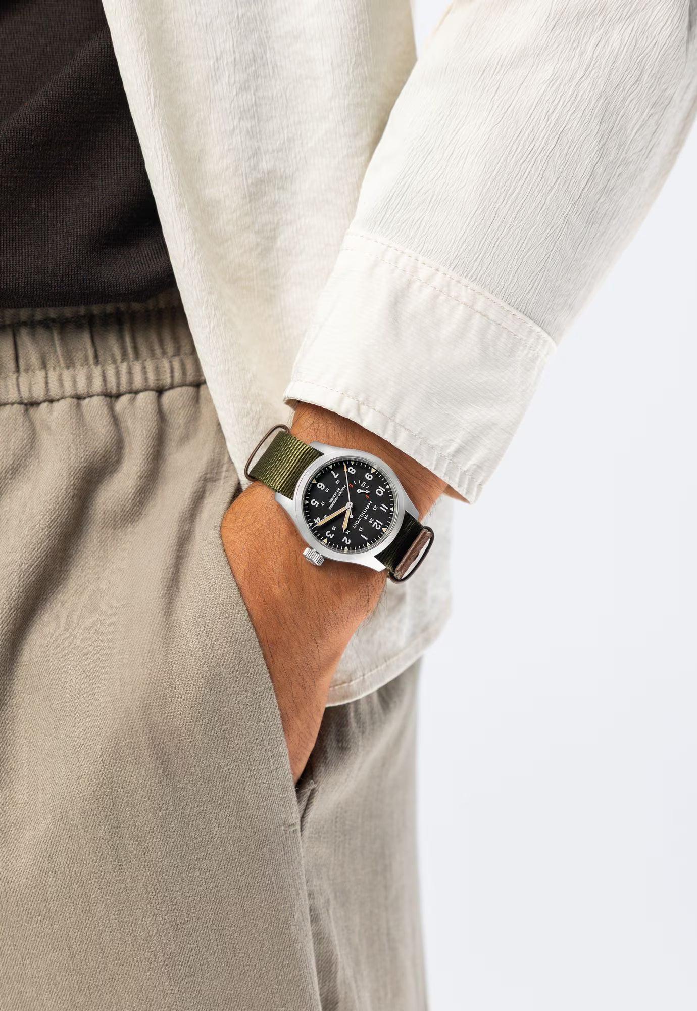 Khaki Field Mechanical Power Reserve