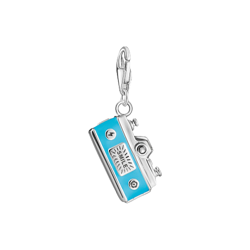 Charm-Anhänger türkise Retro Kamera Silber - PERDONA