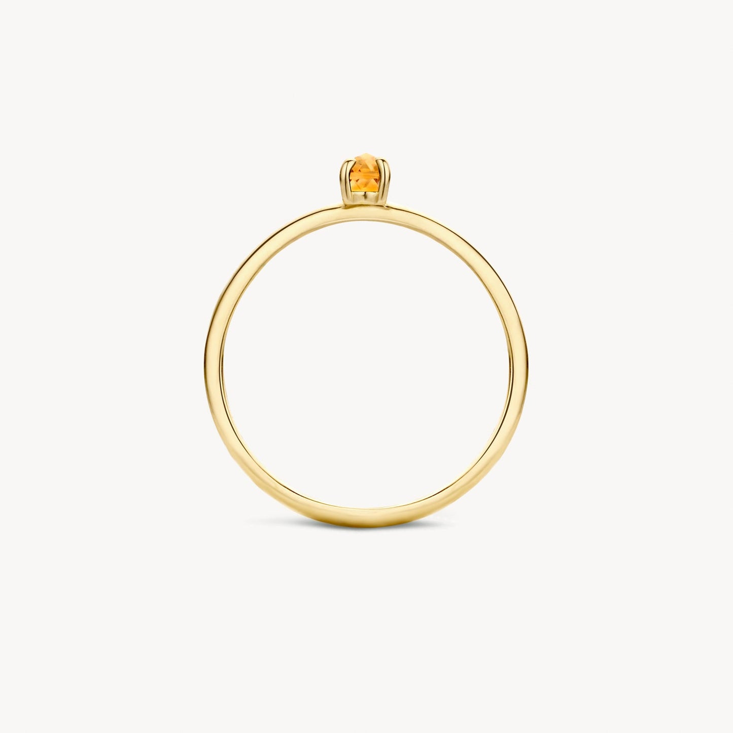 Ring mit ovalem Citrin