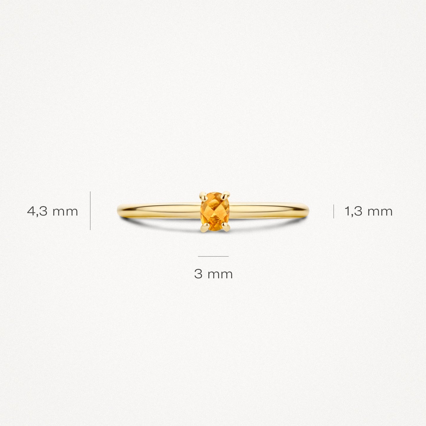 Ring mit ovalem Citrin