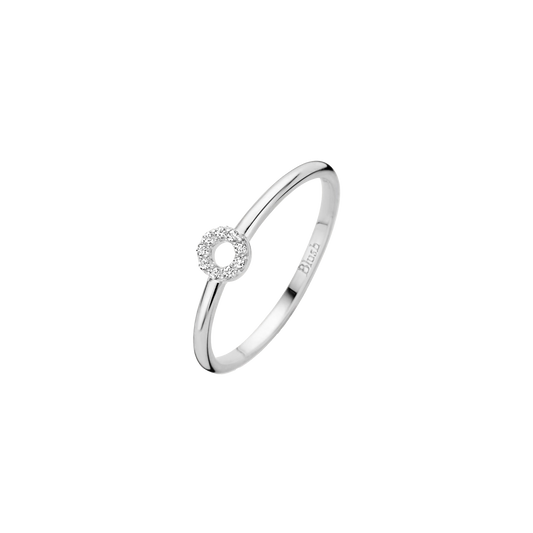Ring mit Kreis aus Pavé-Zirkonia - PERDONA
