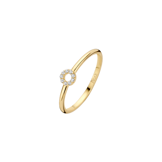 Ring mit Kreis aus Pavé-Zirkonia - PERDONA