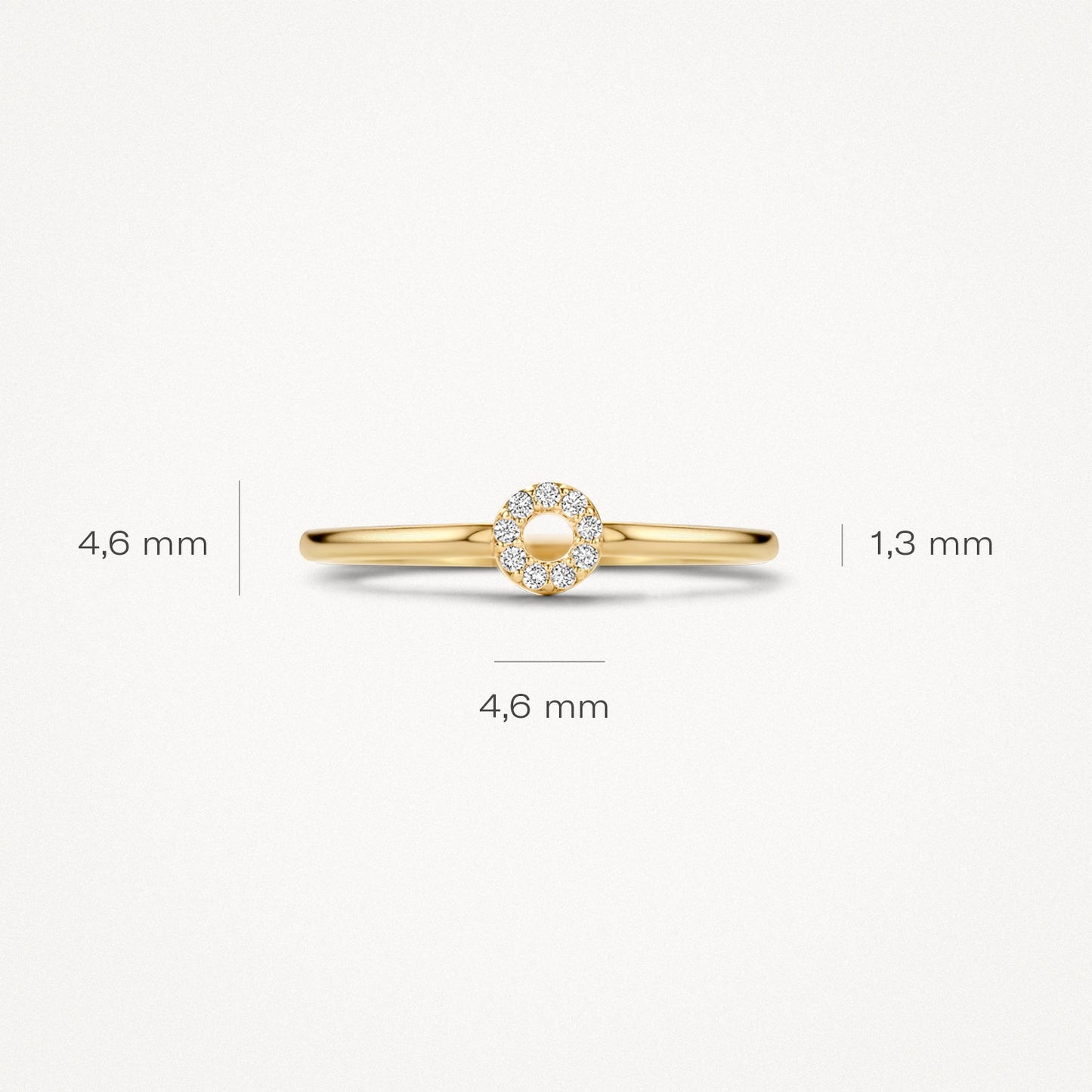 Ring mit Kreis aus Pavé-Zirkonia