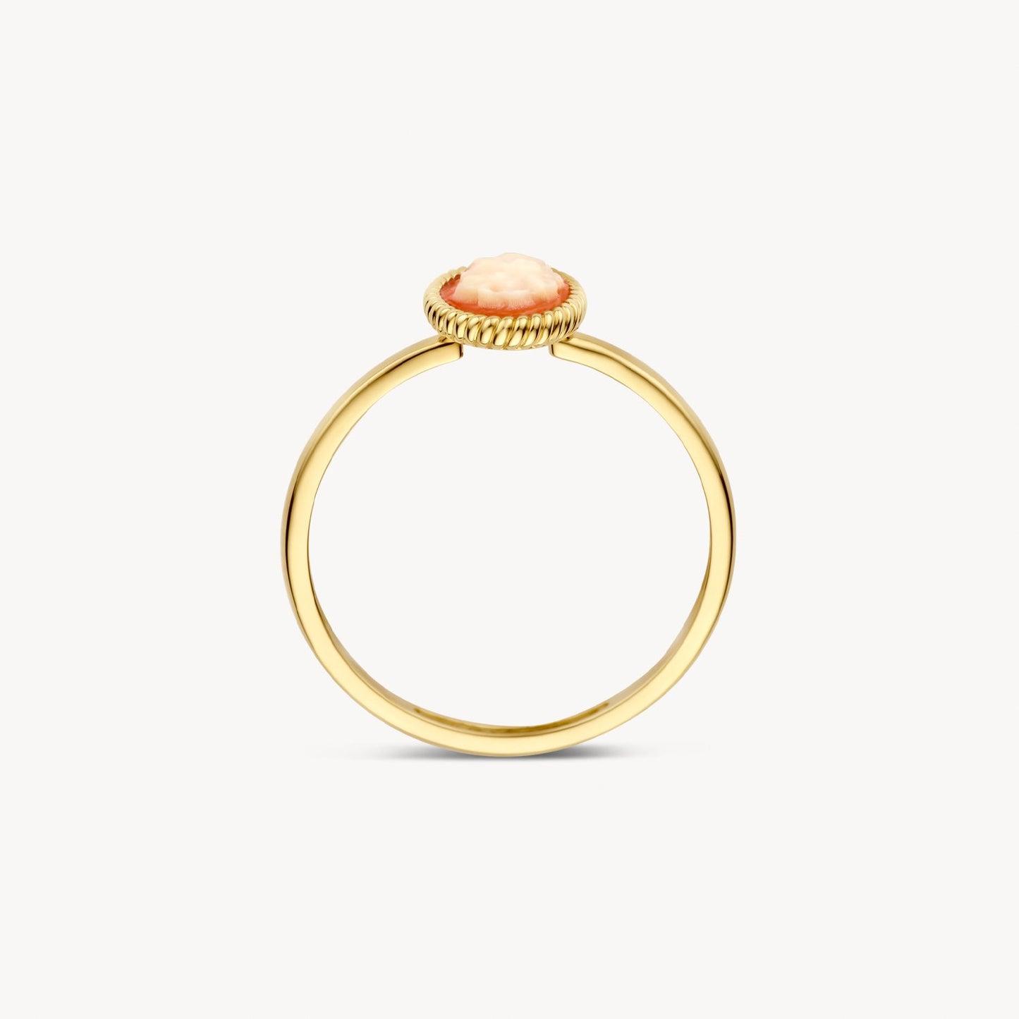Ring mit Kamee in Kordeloptik