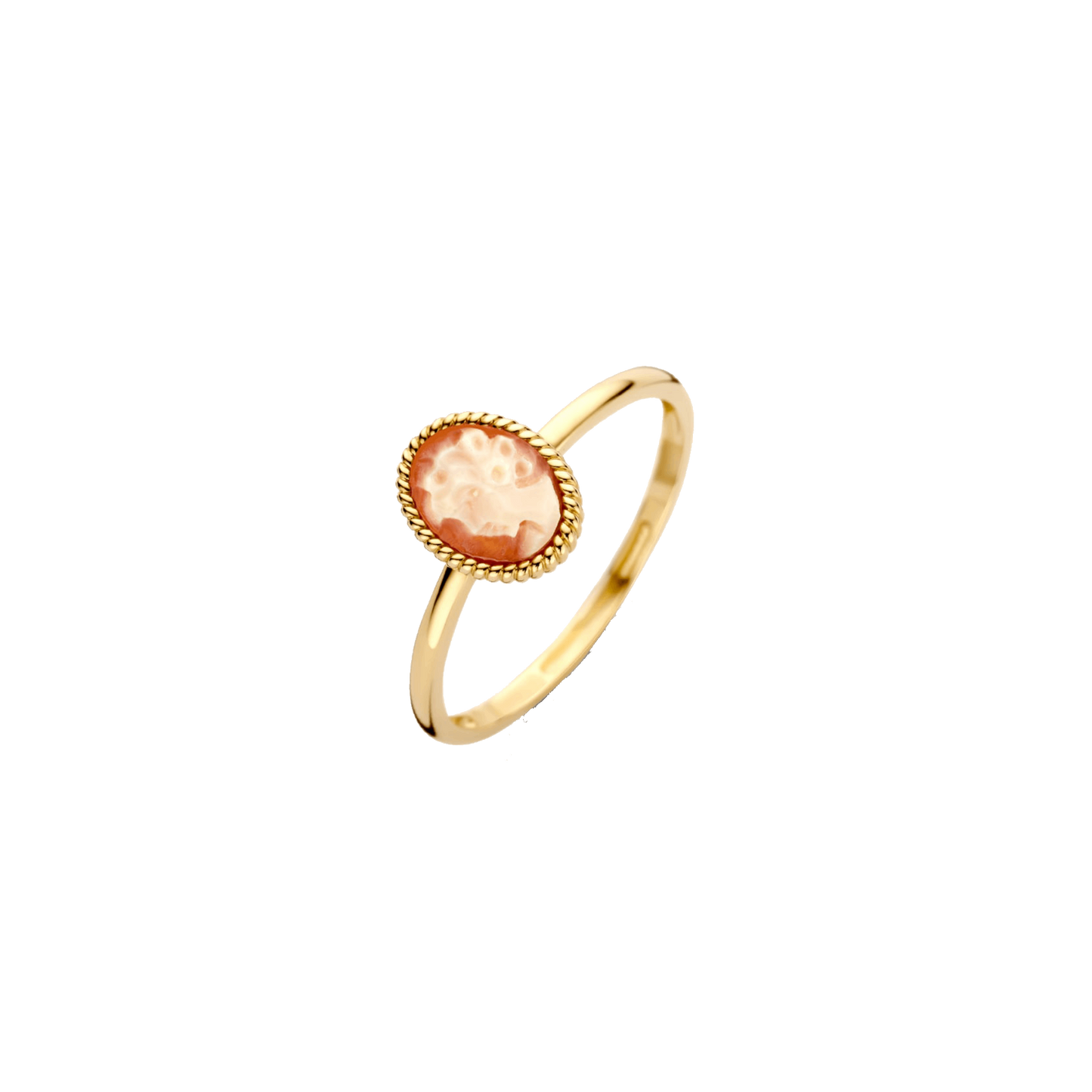 Ring mit Kamee in Kordeloptik