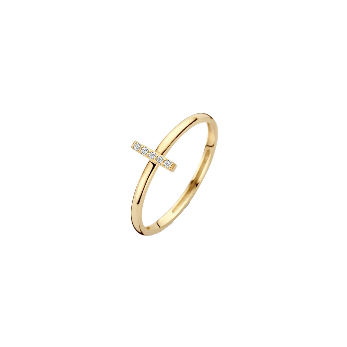 Ring mit Stäbchen aus Pavé-Zirkonia
