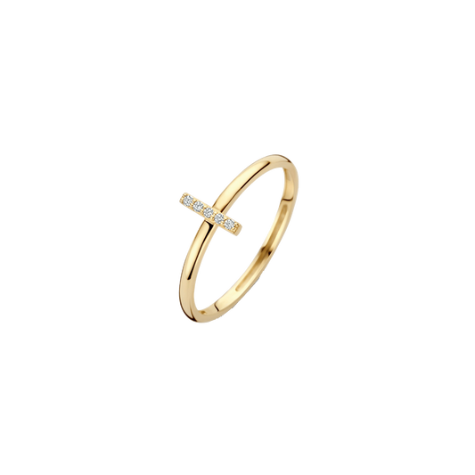 Ring mit Stäbchen aus Pavé-Zirkonia - PERDONA