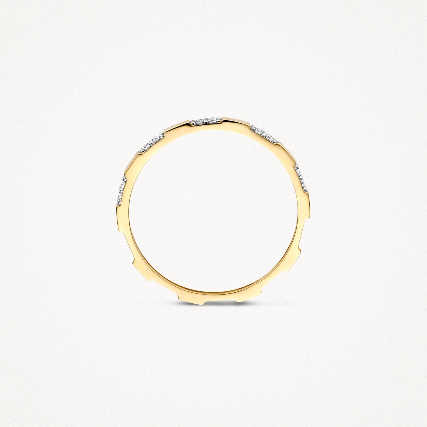 Ring mit unterbrochener Pavé-Fassung
