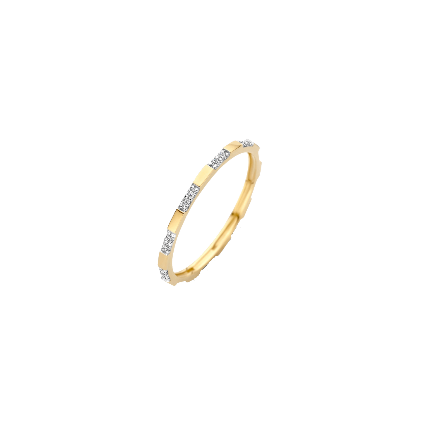Ring mit unterbrochener Pavé-Fassung
