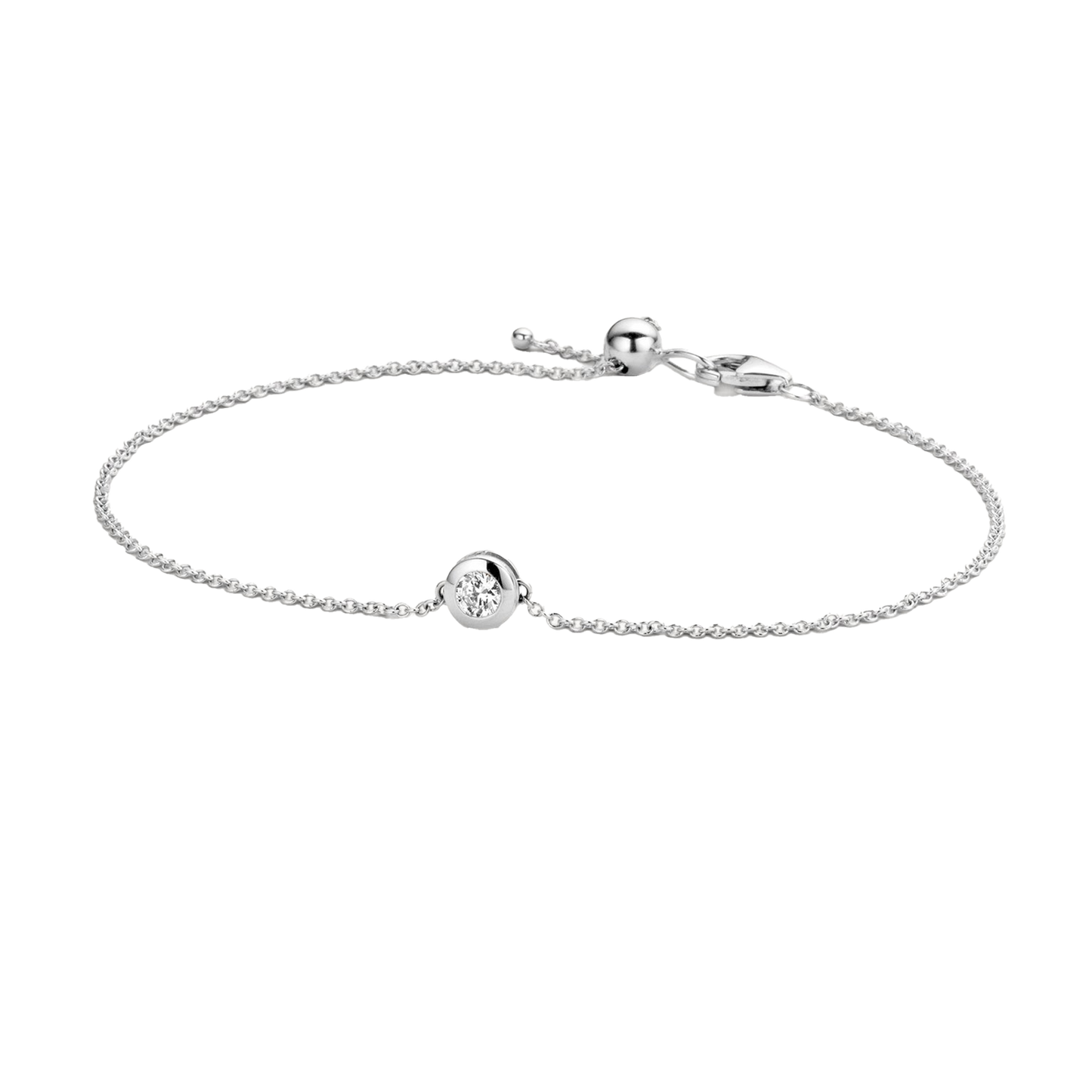 Armband mit Zirkonia in glatter Fassung