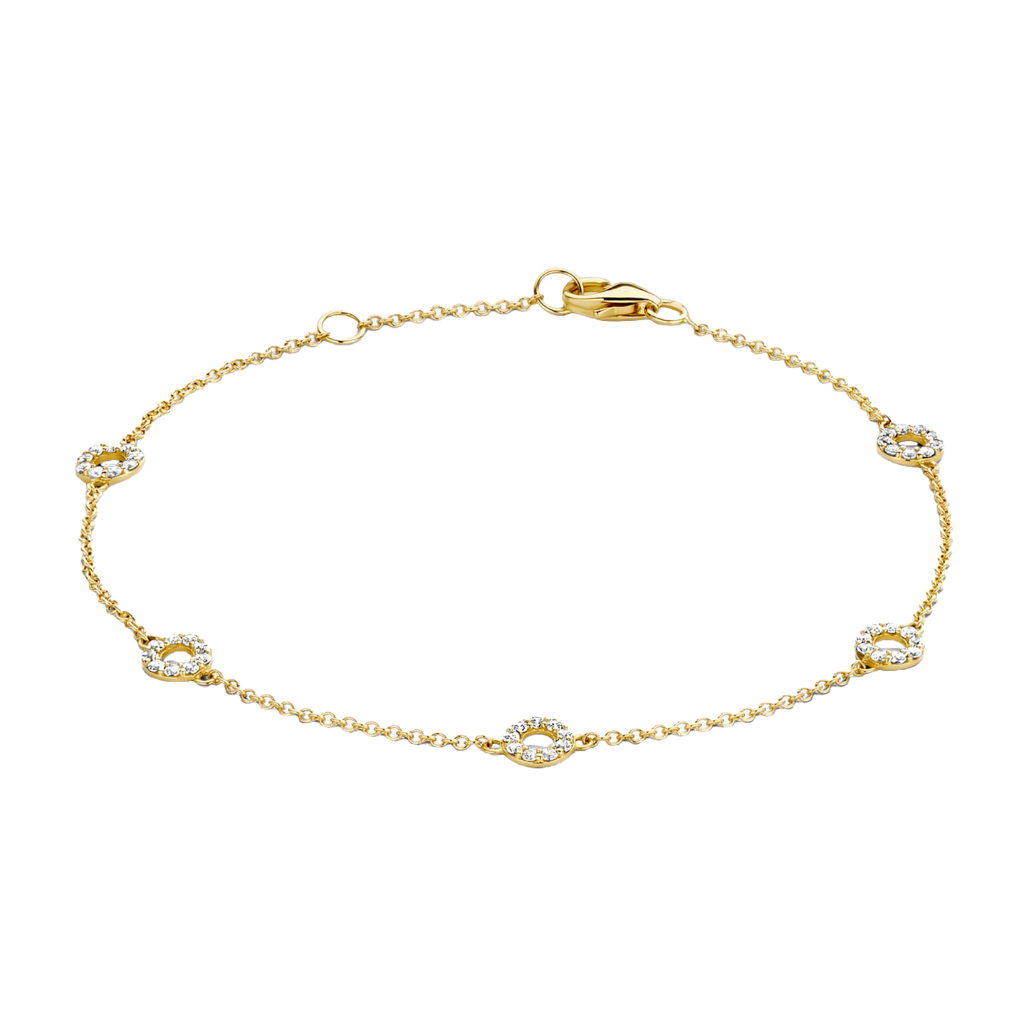 Armband mit ringförmigen Elementen Zirkonia