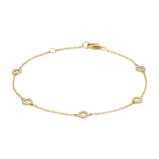 Armband mit ringförmigen Elementen Zirkonia - PERDONA