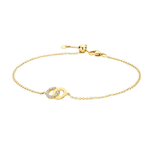 Armband mit zwei verschlungenen Ringen - PERDONA
