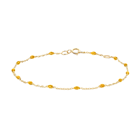 Armband mit karamellfarbenen Kunstharzsteinen - PERDONA