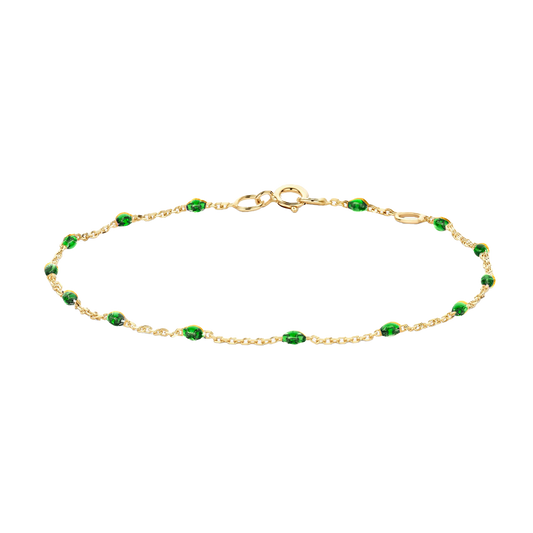 Armband mit grünen Kunstharzsteinen - PERDONA