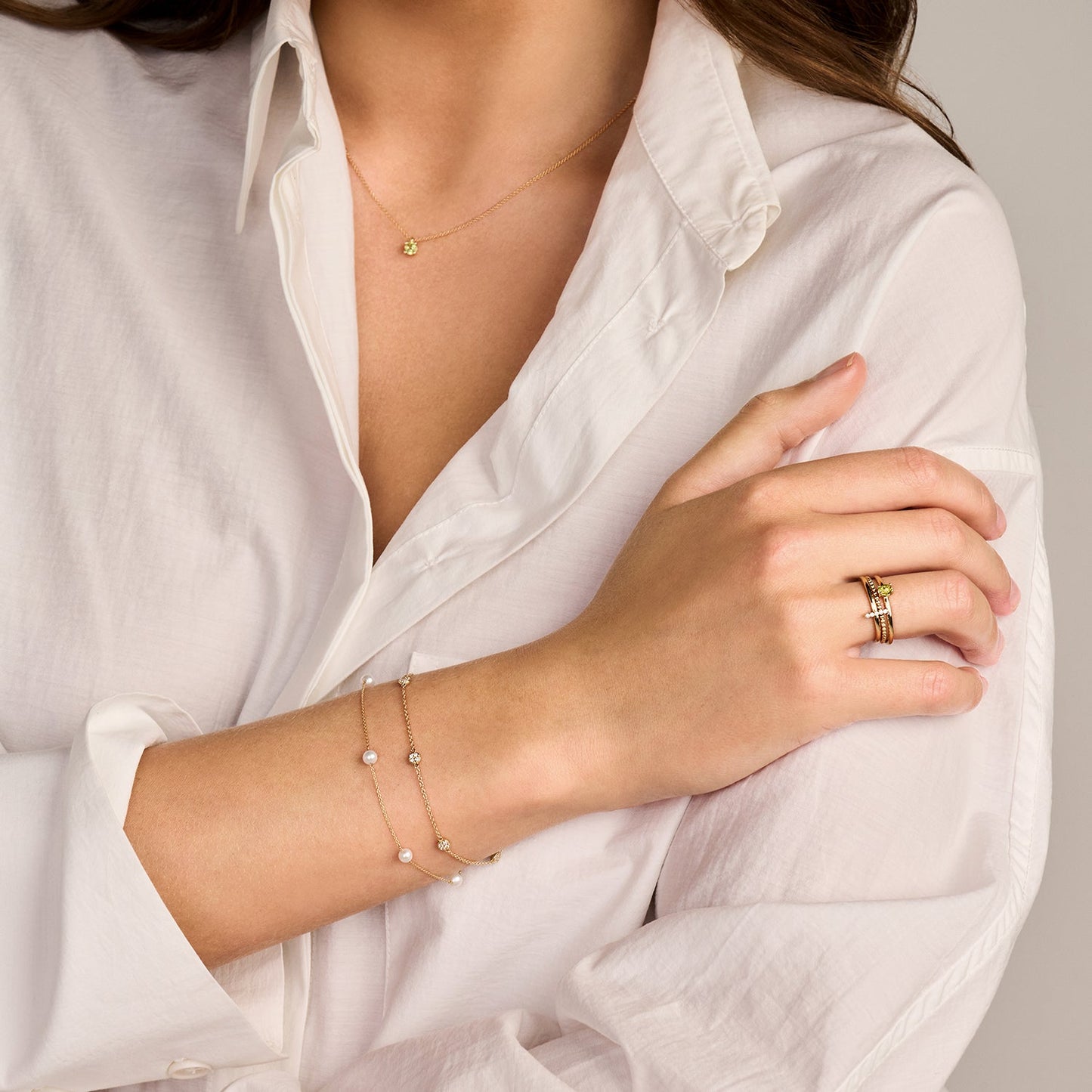 Ring mit Stäbchen aus Pavé-Zirkonia