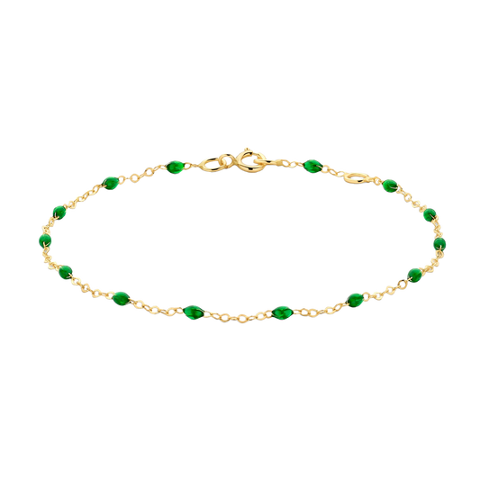 Armband mit grünen Kunstharzsteinen - PERDONA