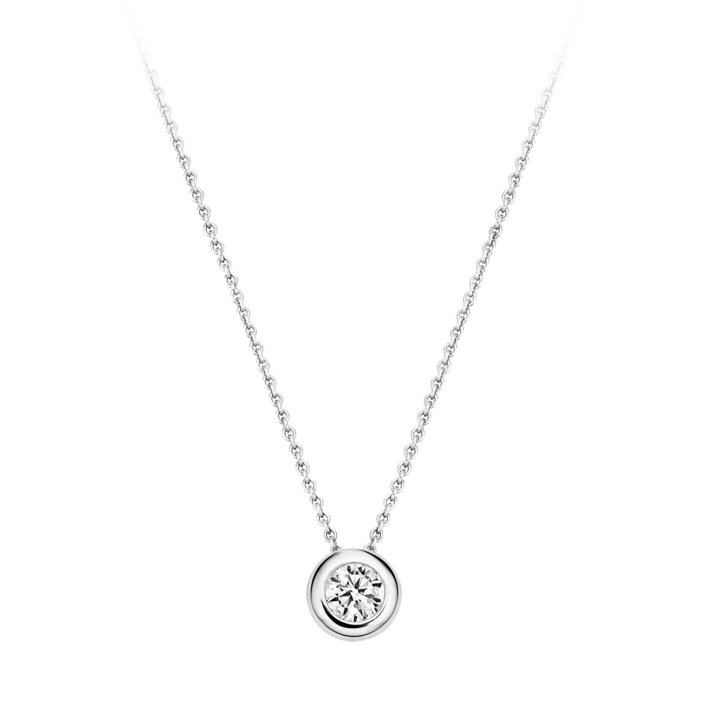 Halskette mit Zirkonia 585 Weißgold