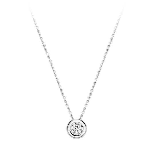 Halskette mit Zirkonia 585 Weißgold - PERDONA