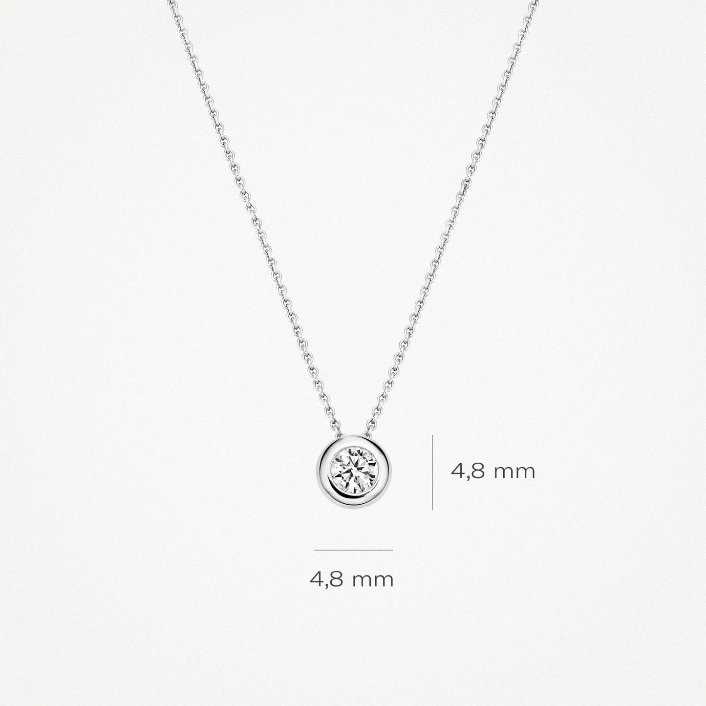 Halskette mit Zirkonia 585 Weißgold