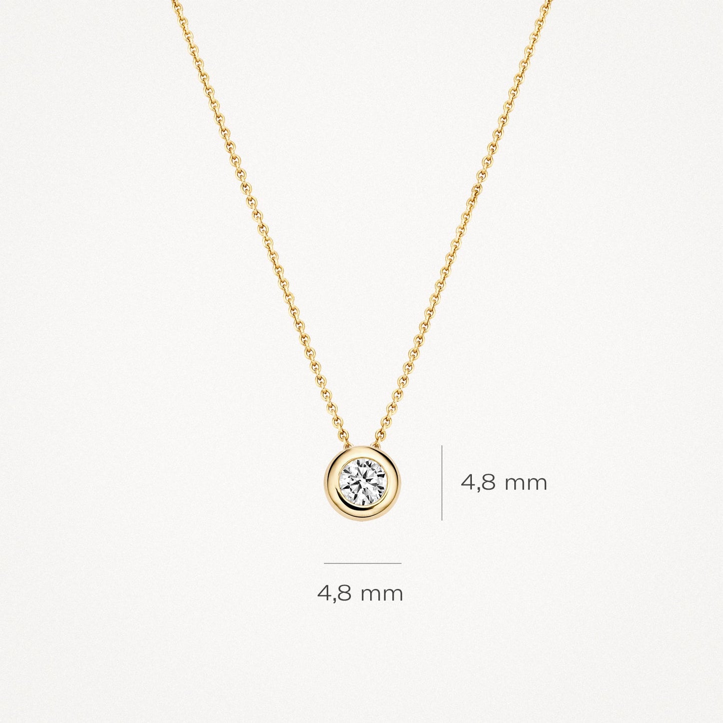 Halskette mit Zirkonia 585 Gold