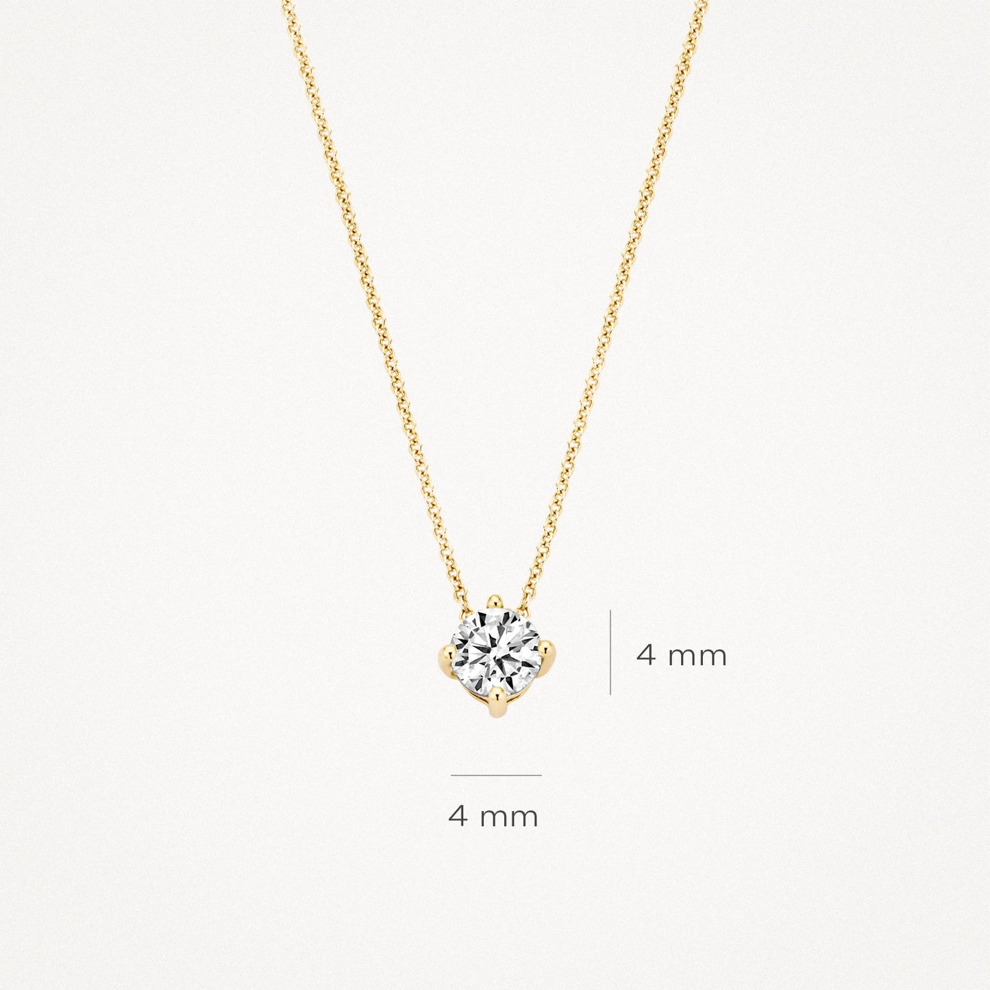 Halskette mit Zirkonia 585 Gelbgold