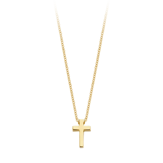 Halskette mit Kreuz aus 585 Gold - PERDONA