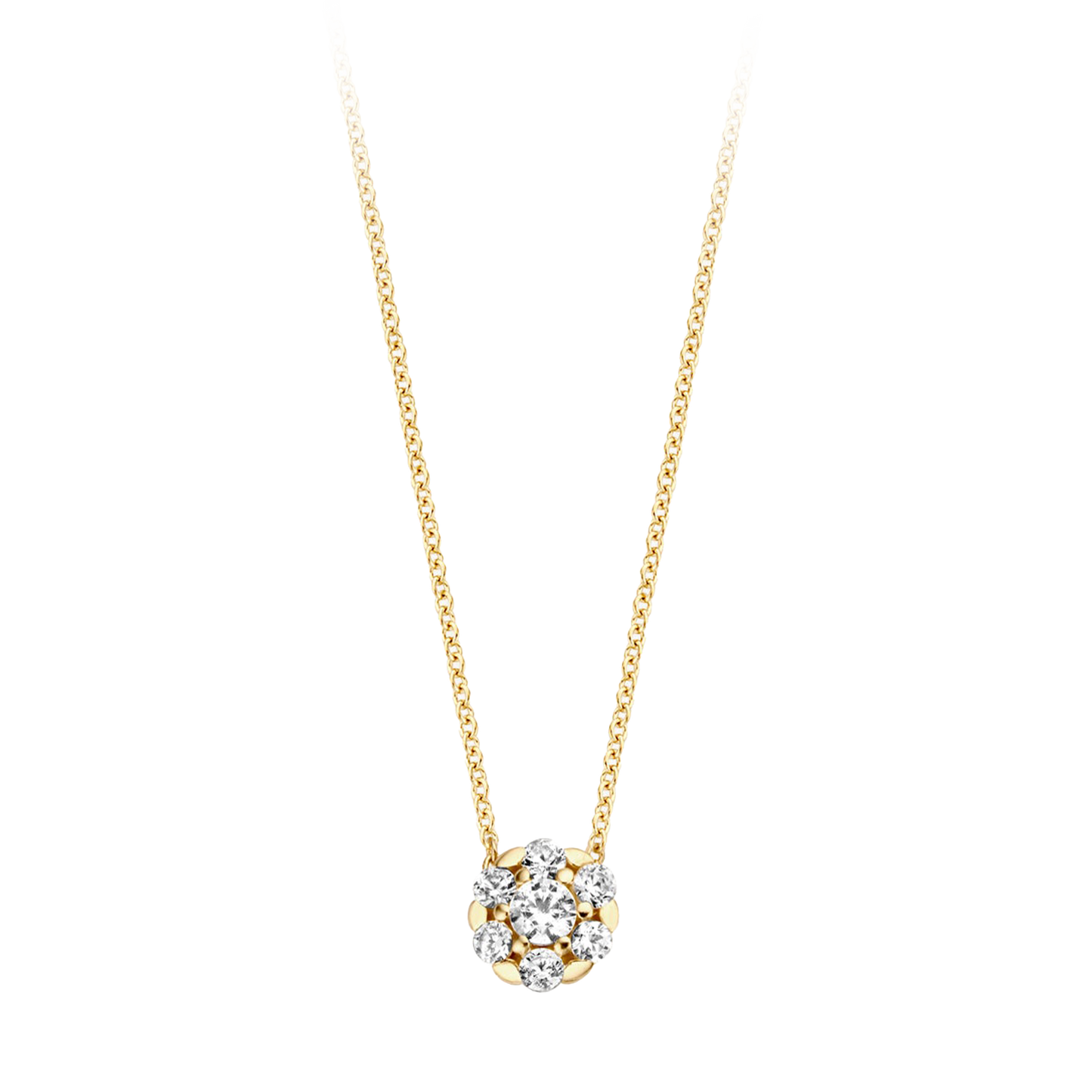 Halskette mit Zirkonia aus 585 Gold