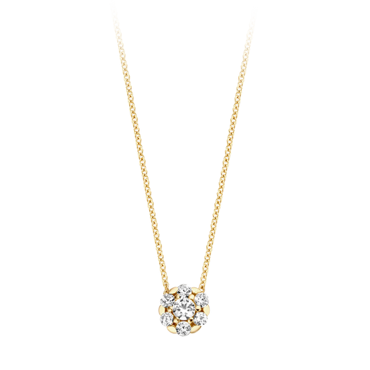 Halskette mit Zirkonia aus 585 Gold - PERDONA