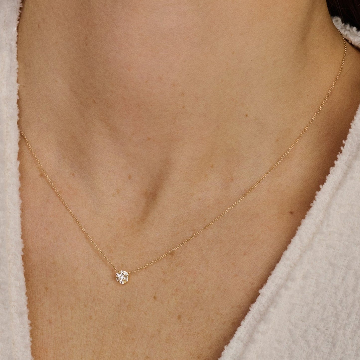 Halskette mit Zirkonia aus 585 Gold