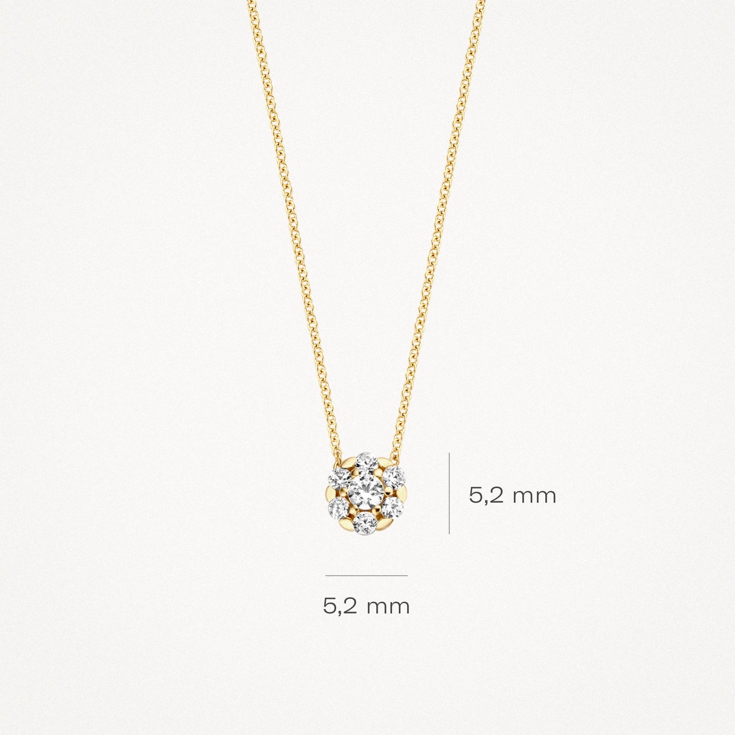 Halskette mit Zirkonia aus 585 Gold
