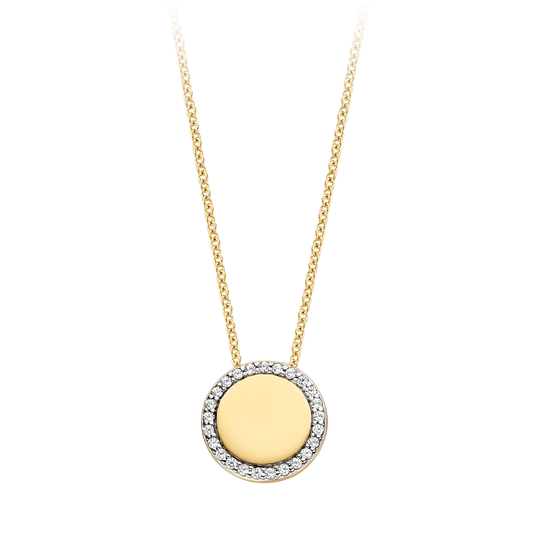 Halskette mit Medaillon aus 585 Gold - PERDONA