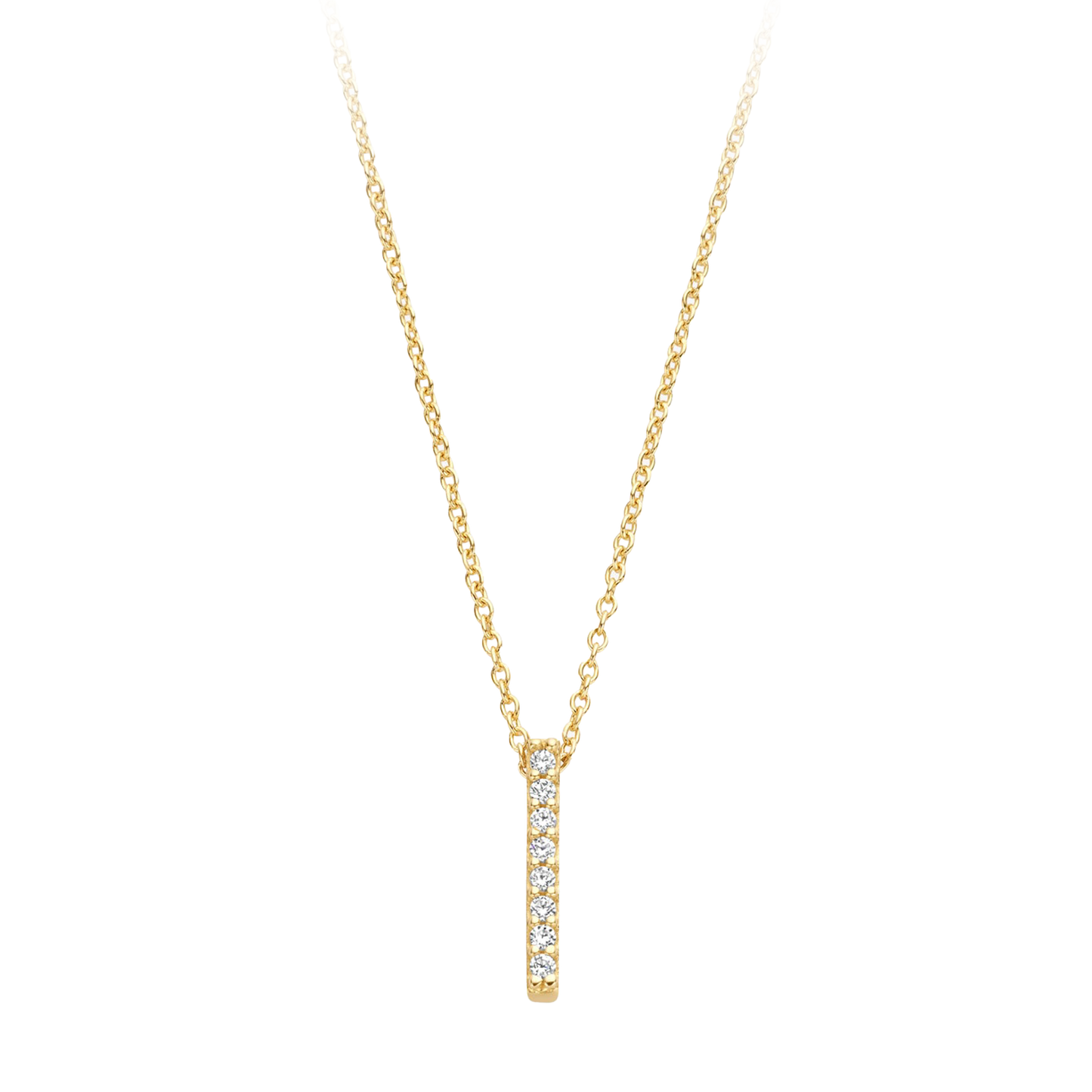 Halskette mit Stab aus 585 Gold