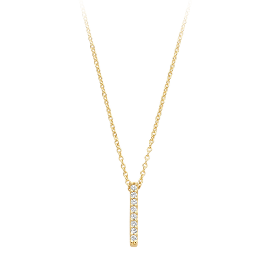 Halskette mit Stab aus 585 Gold - PERDONA