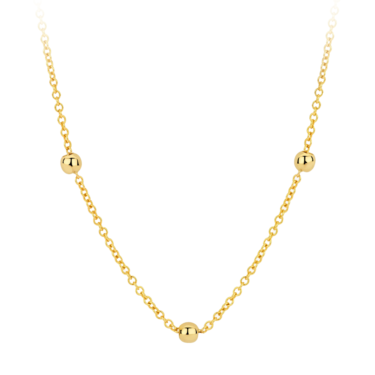 Halskette mit Kugeln aus 585 Gold