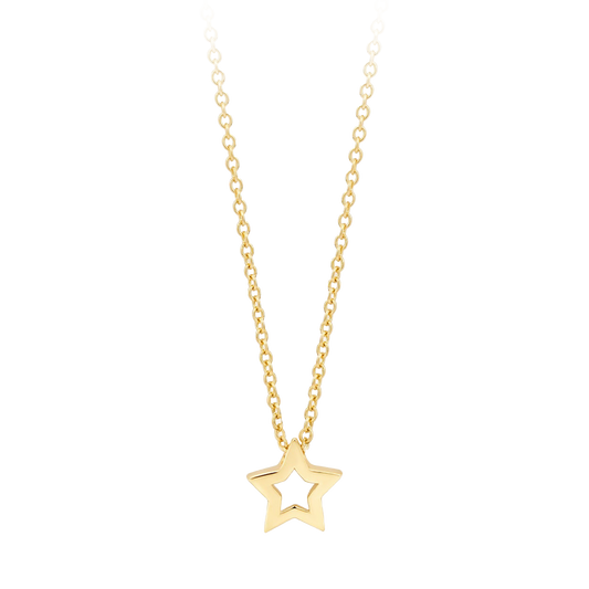 Halskette mit Stern aus 585 Gold - PERDONA