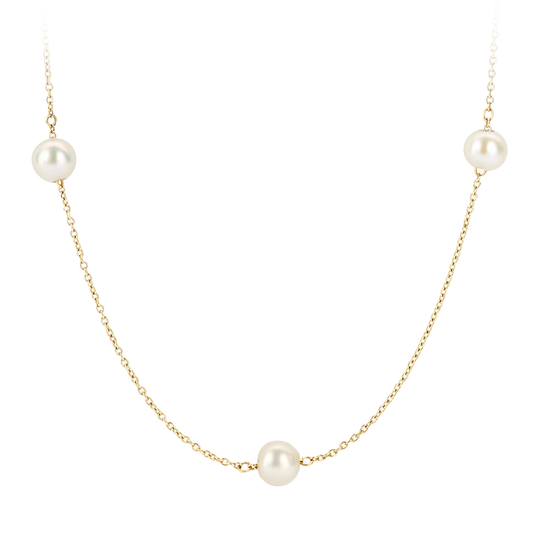 Halskette mit Perlen aus 585 Gold