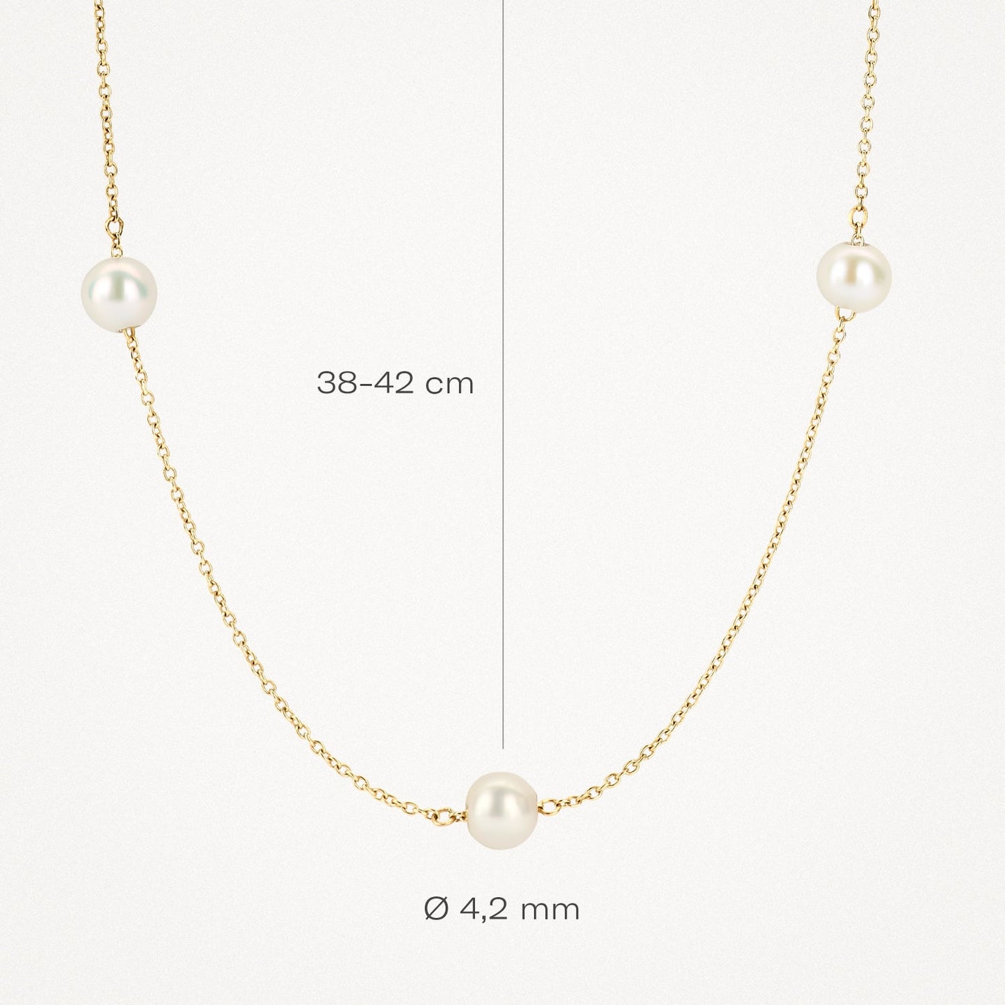 Halskette mit Perlen aus 585 Gold
