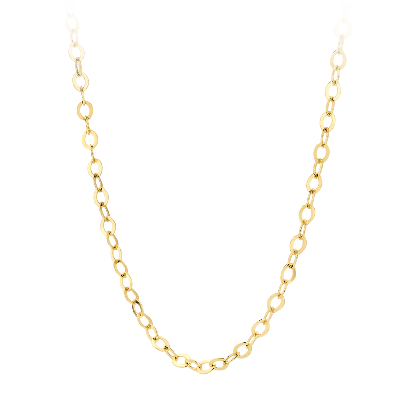 Halskette mit Jasseron-Gliedern aus 585 Gold